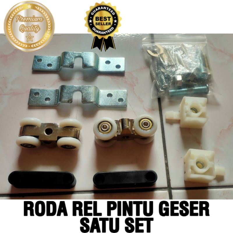 Roda Rel Pintu Geser Sliding Door Satu Set