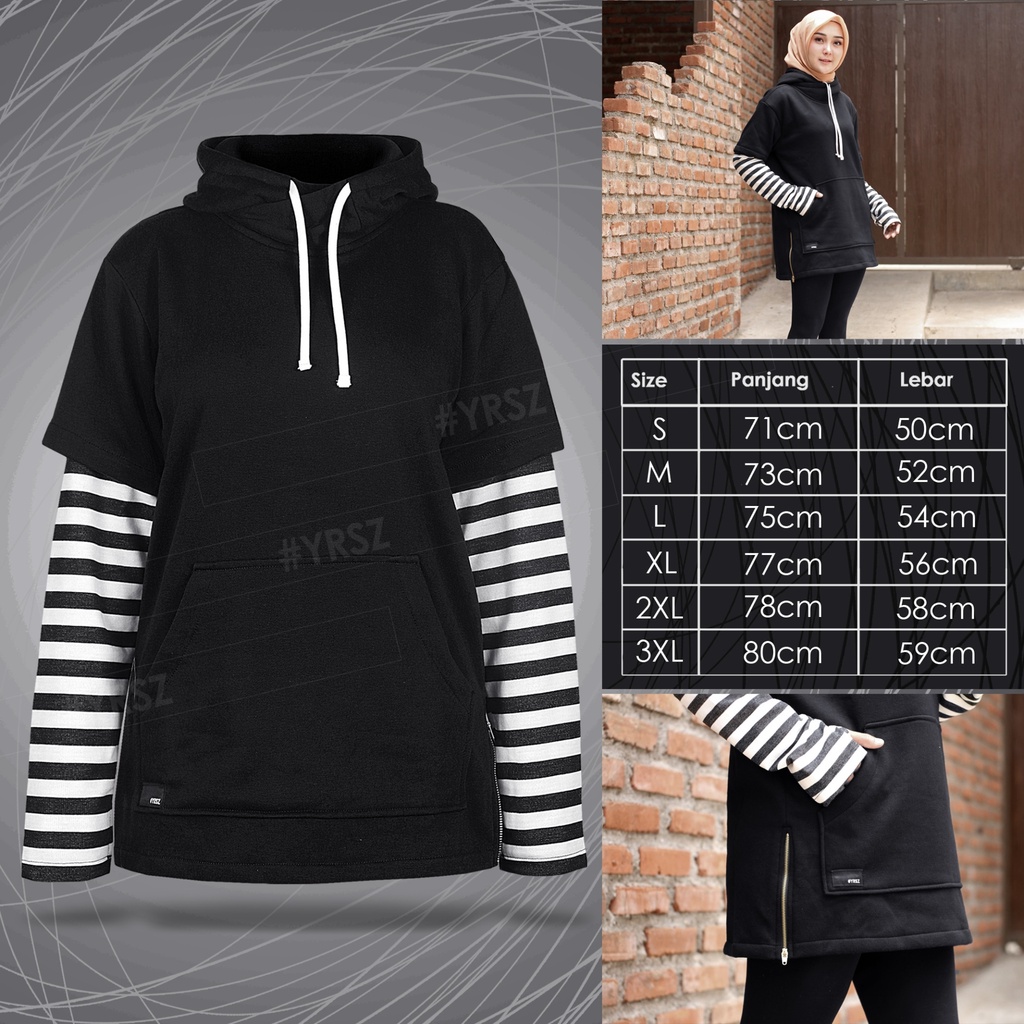 YRSZ SWEATER LAYER BLASTER /jaket hoodie double layer sabyan