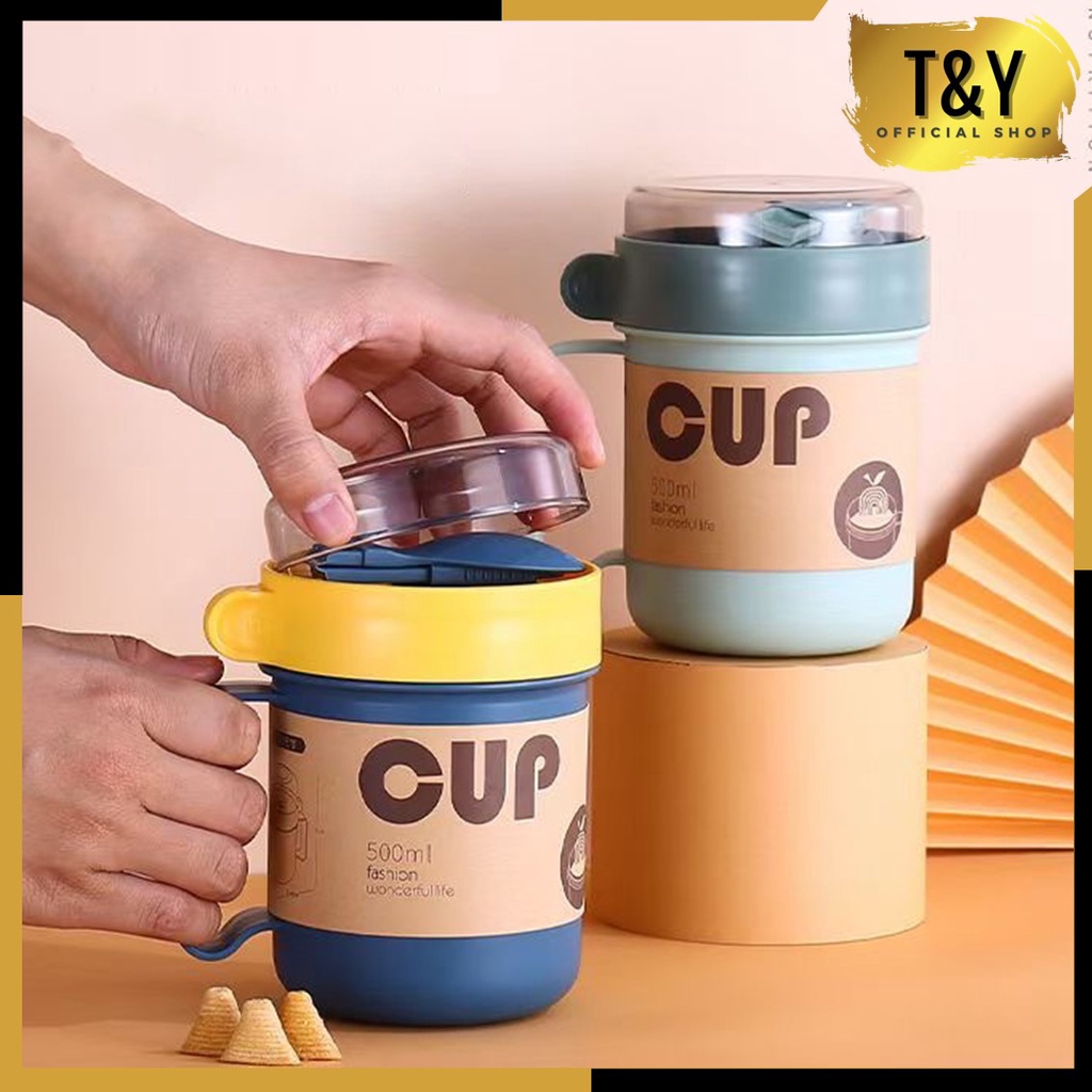 T&amp;Y Gelas Sup Lunch Box Kuah Tahan Panas Mangkuk Sup Cangkir Sup Tetap Hangat Bekal Makanan Tahan Panas