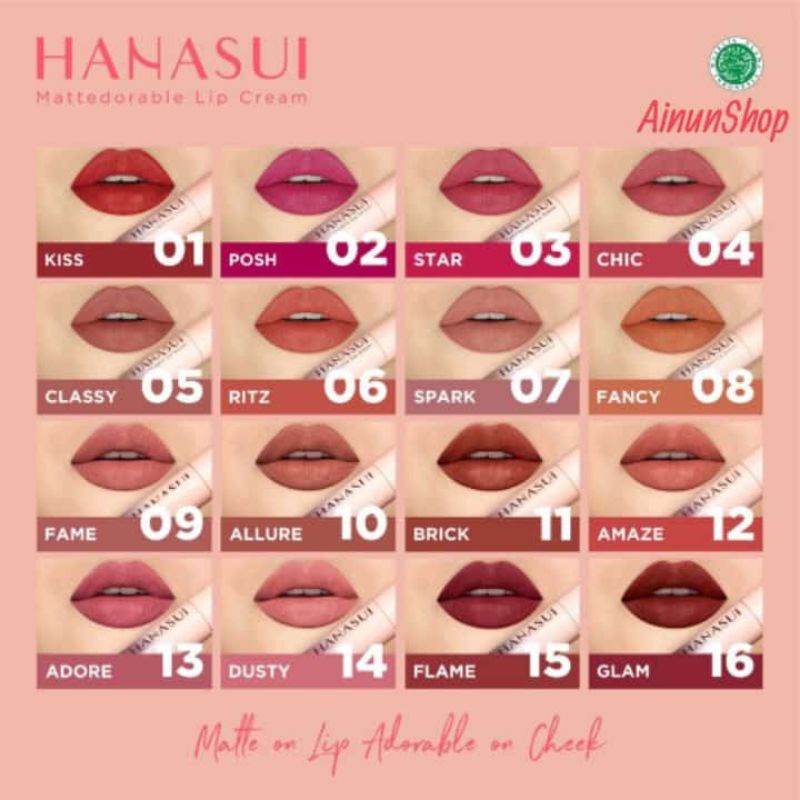 Lipstik hanasui matte ORIGINAL 100% BPOM