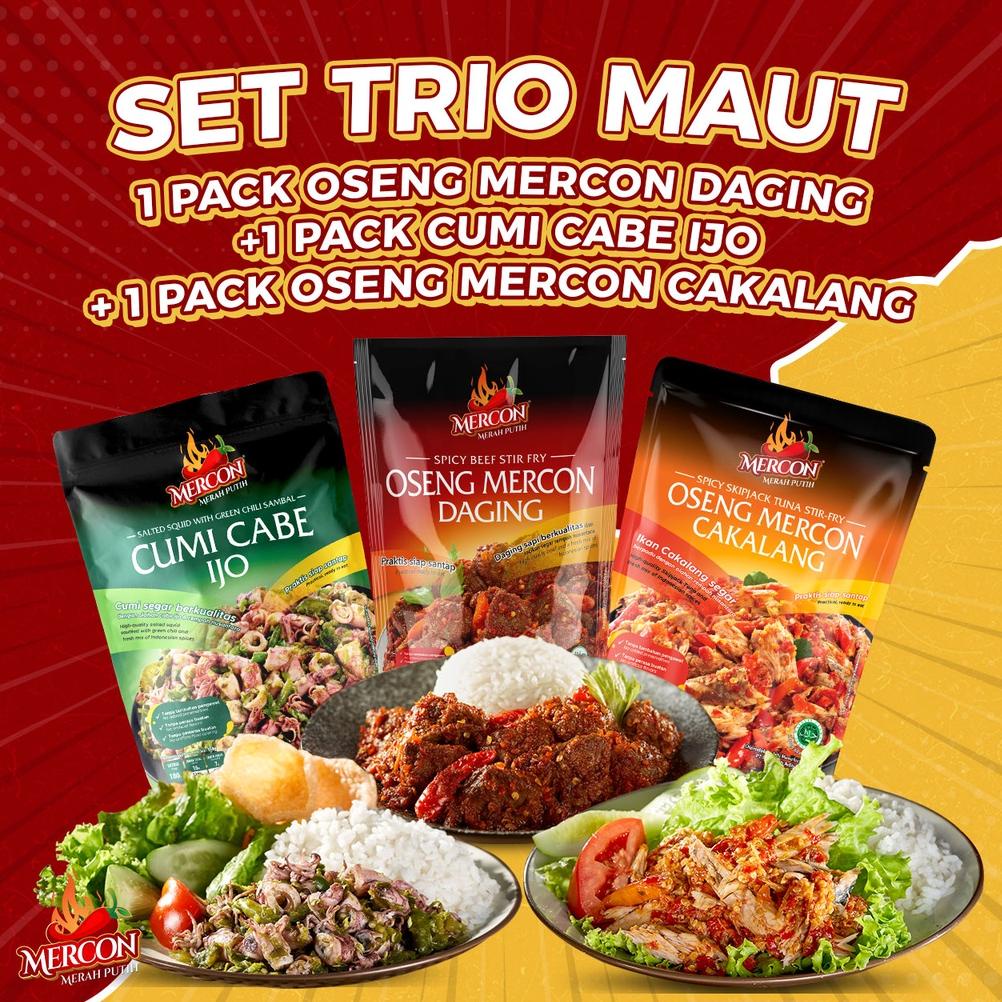 

Diskon Mercon Merah Putih Set Trio Maut || Oseng Mercon Daging + Cumi + Cakalang 97