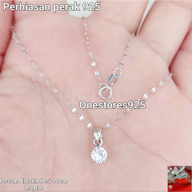 Toscano Kalung Liontin Desi Perak Asli Silver 925