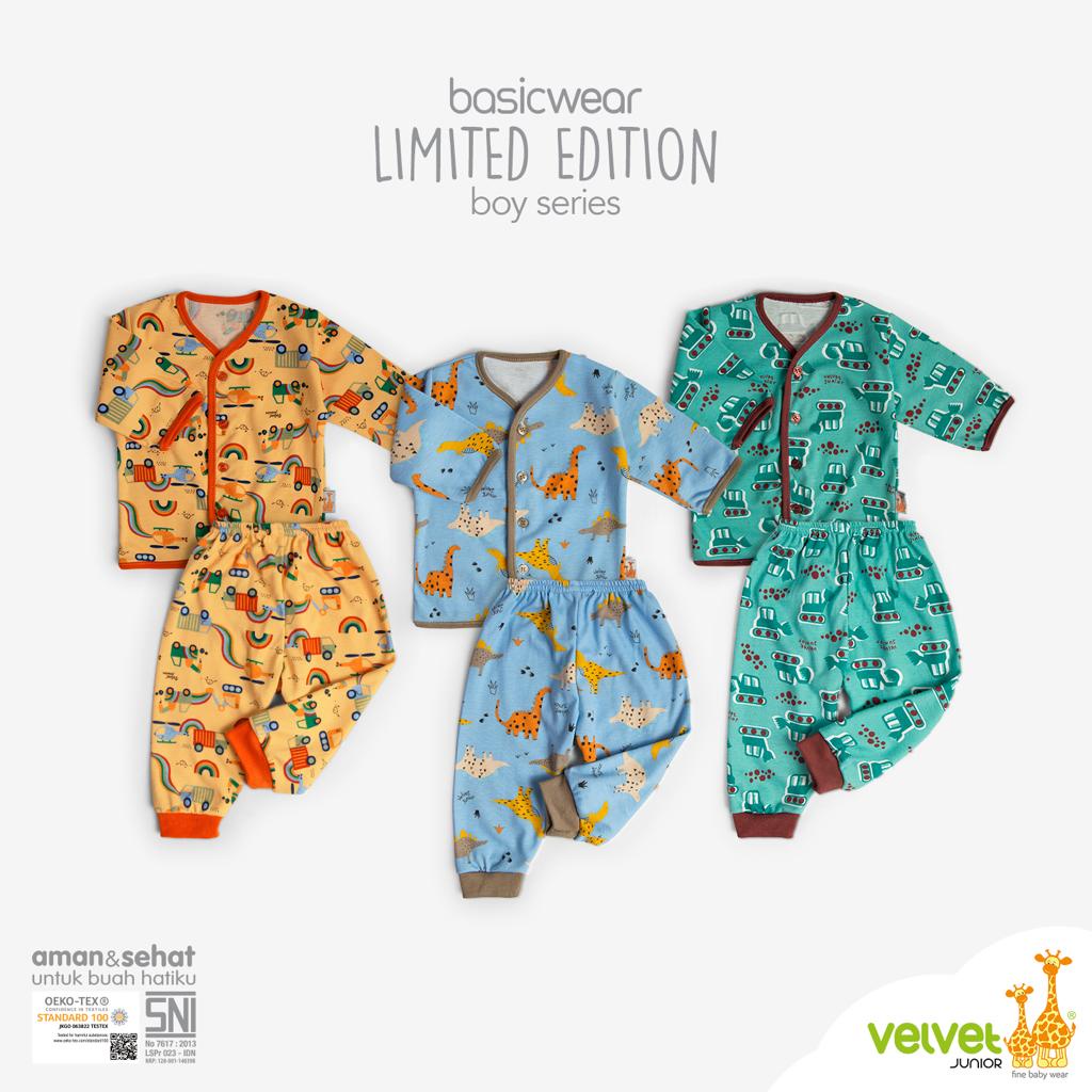 Velvet junior GREAT ADVENTURE/STAR GAZER/SPRING BLOSSOM Setelan Baju Panjang celana kc Tengah NB - Velvet Piyama Bayi/Piyama-VELVET MOTIF PARADE OF JOY &amp; MIX BOY GIRL