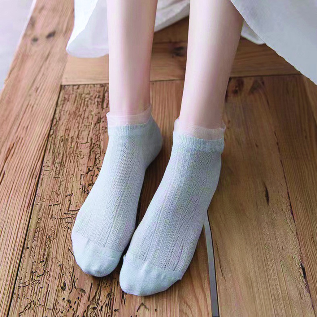 ⭐️𝐈𝐇𝐒 𝟖𝟎𝟗 𝐋𝐚𝐦𝐩𝐮𝐧𝐠⭐️Kaos Kaki Wanita Fully Thin Breathable Ankle Socks Fashion Japanese Import