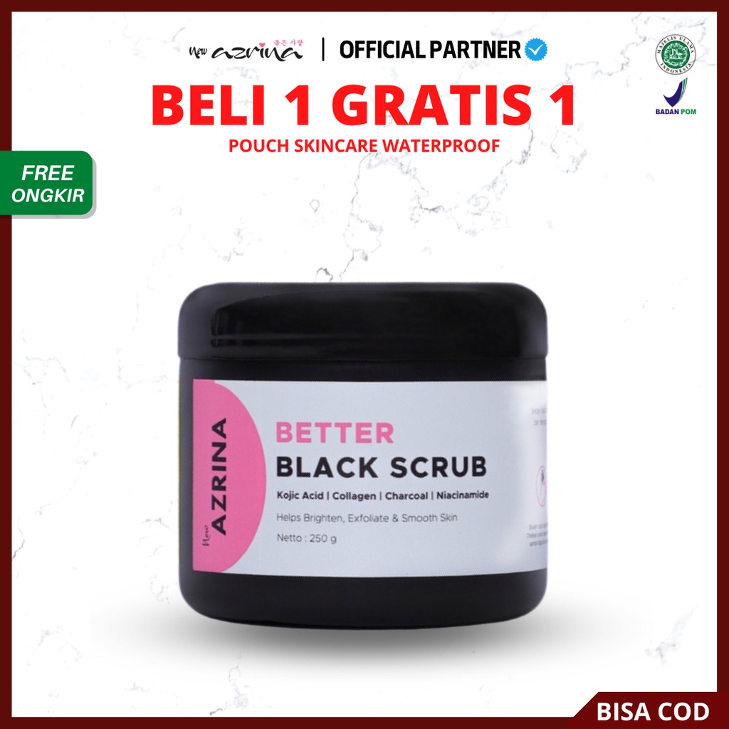 [ FREE GIFT ] Azrina Better Black Scrub - Mencerahkan Menghaluskan Kulit