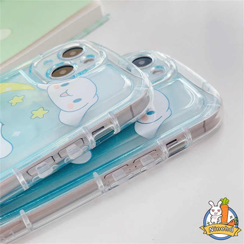 Soft Case Silikon Motif Kartun Kelinci Untuk iPhone 14 13 12 11 Pro Max X Xr Xs Max 8 7 6 6s Plus SE 2020