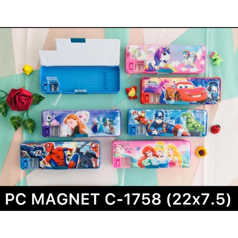 

tempat/kotak/tepak pensil magnet bolak-balik + rautan C 1758