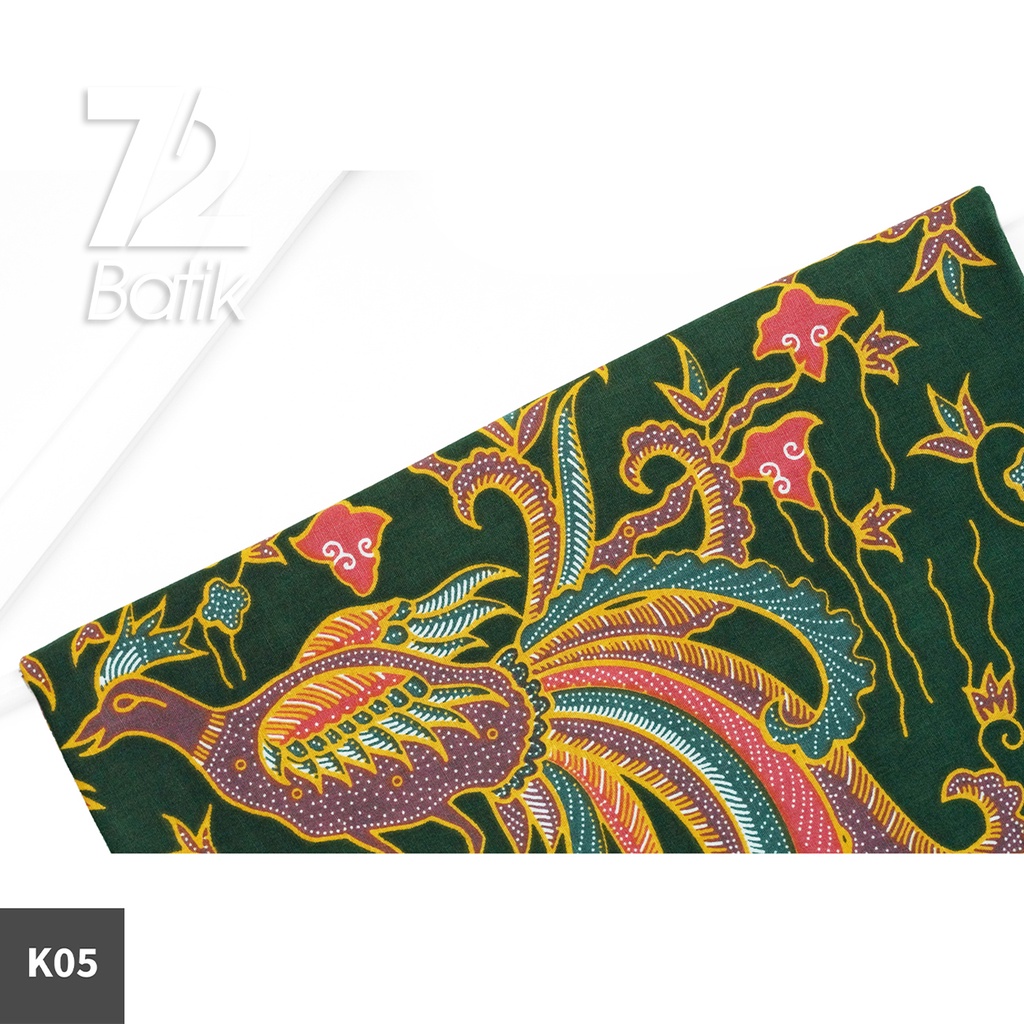 KAIN BATIK PREMIUM Bahan Katun Motif Burung Pohon Kering Hijau 722741 Cap 72 Jarik Jarit Samping Kebat Panjang Batik Katun Modern Premium Bahan Seragam Batik Pernikahan Kantor Keluarga Murah Kamen Jadi Batik Bali Lembaran