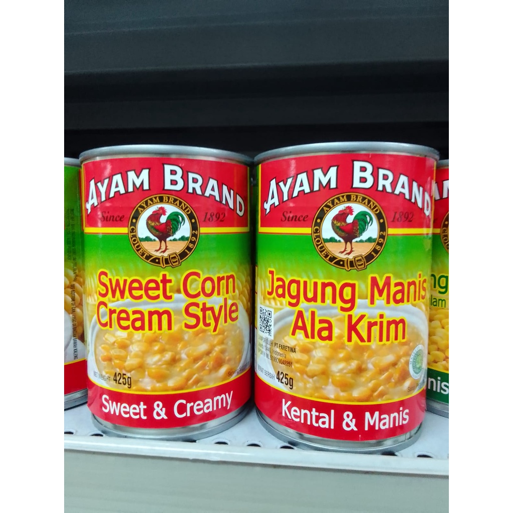 

AYAM BRAND JAGUNG MANIS KRIM SWEET CORN 425 GRAM