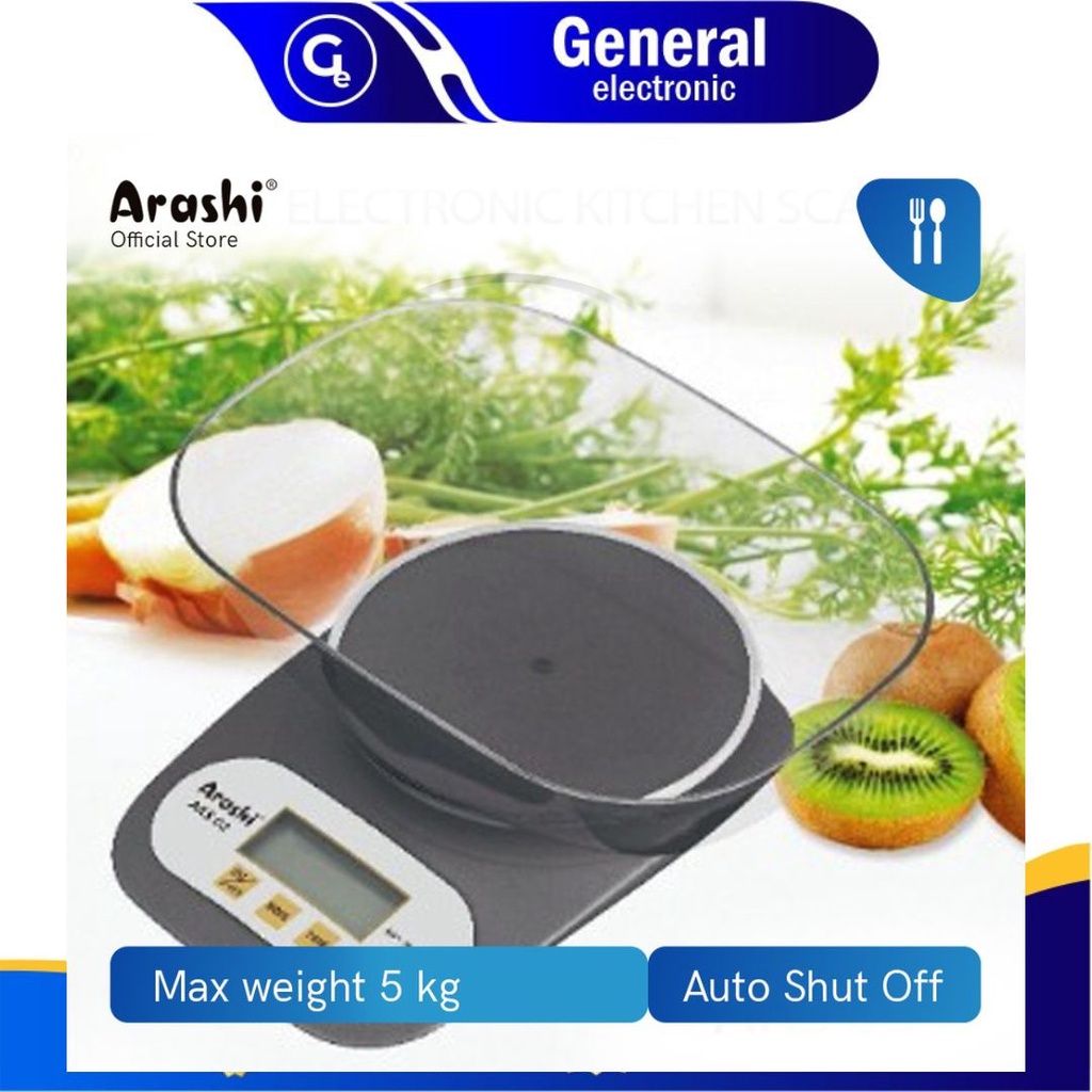 Timbangan Dapur Digital Arashi  5 Kg AKS 03 / Kitchen Scale / Timbangan duduk kue buah
