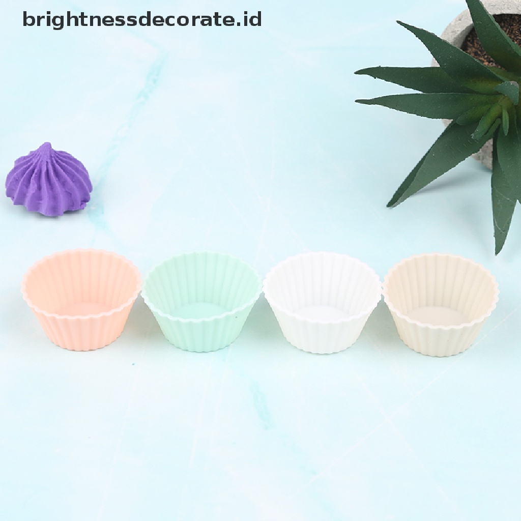 [Birth] 10pcs Cetakan Kue Silikon Bentuk Bulat Muffin Cup Mini Cake Cup Alat Dapur [ID]