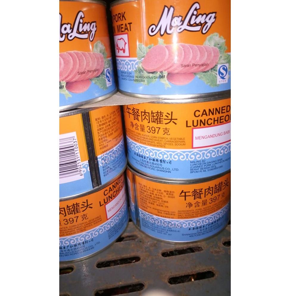 

Big Sale DAGING MALING TTS CANNED PORK LUNCHEON MEAT 397 GRAM