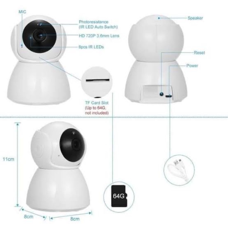 V380 SMART CCTV WIFI CAMERA FULL HD 960P 2MP WIRELESS CCTV WIFI AP MODE KAMERA CCTV IP CAM