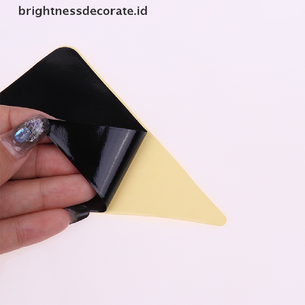 [Birth] 4pcs/set Segitiga Dicuci Reusable Rug Gripper Anti Selip Karet Mat Non Slip Patch Tape Untuk Lantai Ubin Karpet Sudut Pad [ID]