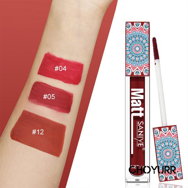 【COD】SANIYE Fashion Girls Matte Lip Gloss Liquid Lip Tint Matte Lipcream Tahan Air Lipstik Waterproof-CH