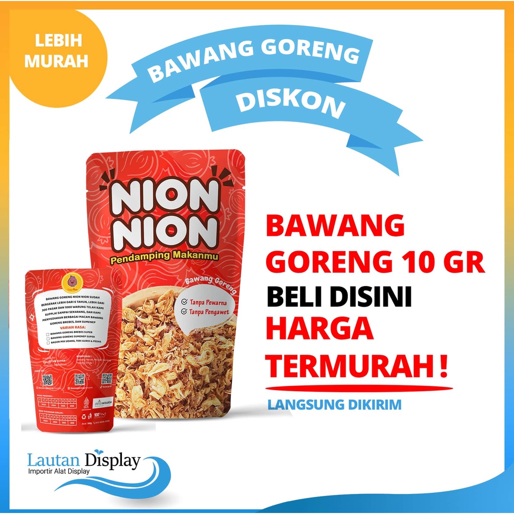 

Bawang Goreng 100 Gram Mix Teri Medan (Botol) dan Original Murah