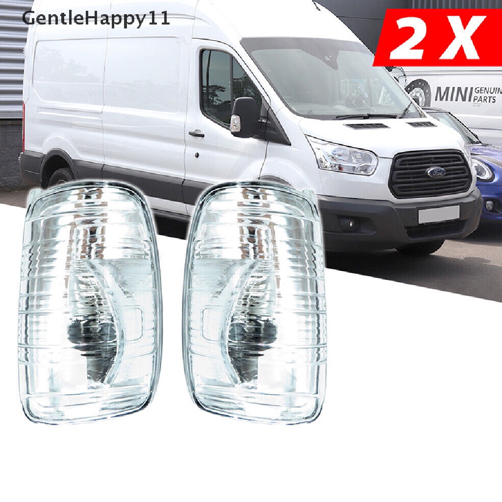 Gentlehappy 1pasang Lampu Pintu Samping Wing Mirror Lensa Lampu Indikator Jernih Untuk Ford Transit Mk8 id