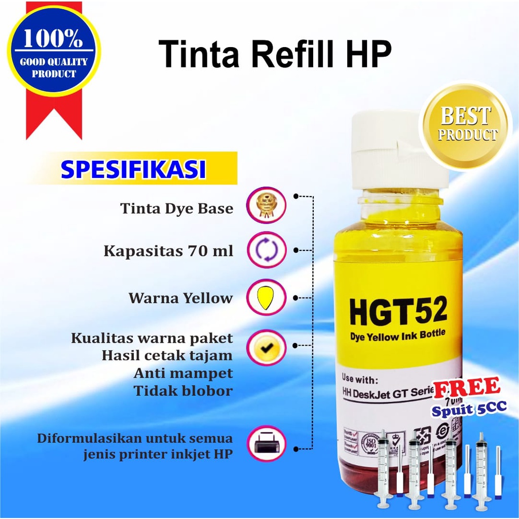 Tinta Refill HP 680 682 Black Color Printer 2135 2335 2336 2776