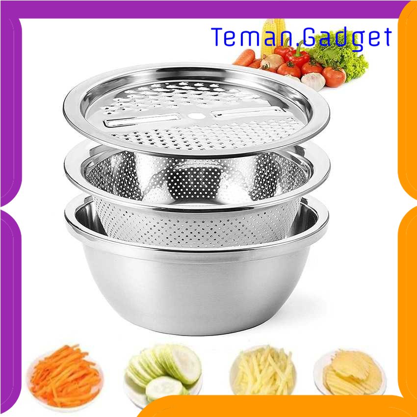 TG - DPR Formhome Baskom 3in1 Saringan Parutan Drain Basket Grater 25cm - FVT20