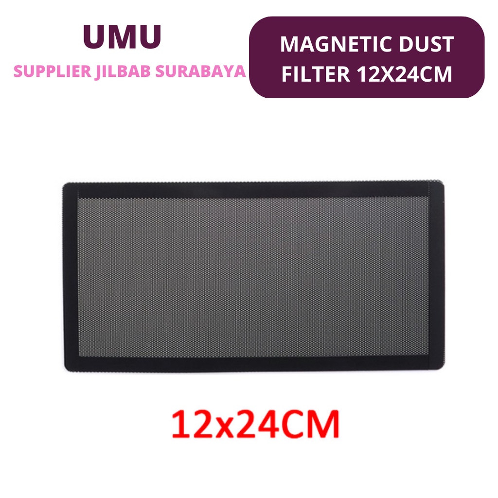 (UMU SUPPLIER) Magnetic Pc Fan Dust Filter Debu Kipas 12x24cm Magnet Casing Desktop