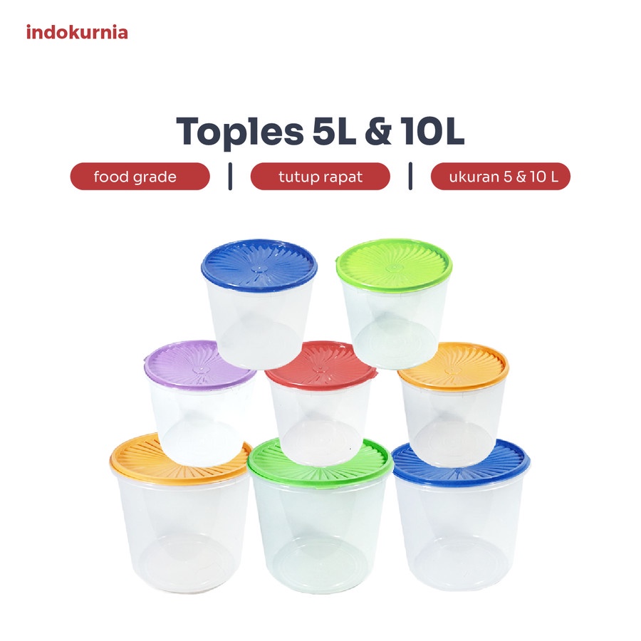 IK - TOPLES BULAT 10 LITER SEALWARE TOPLES CEMILAN PEYEK KUE TERMURAH