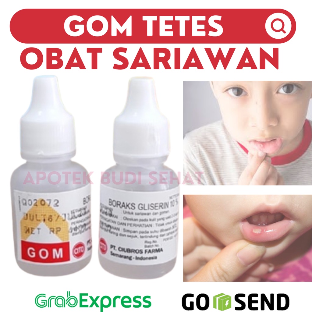 GOM Obat Sariawan Oles Sariawan Anak Radang Gusi Luka Mulut Tenggorokan Eksim Kulit Kering Kulit Gat