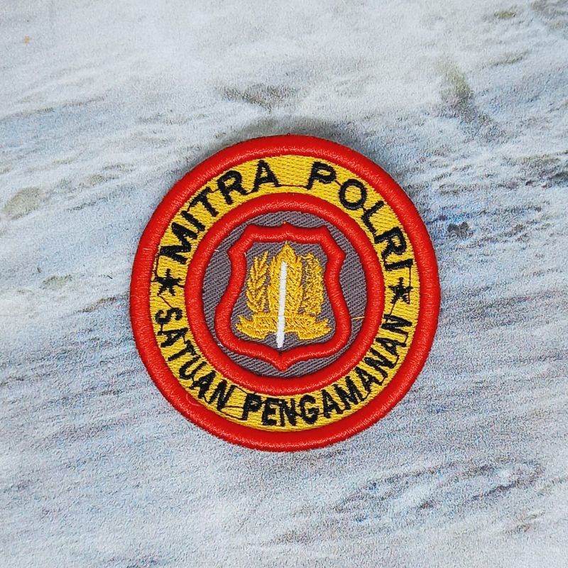 Atribut pdl satpam / pin roda mitra polri