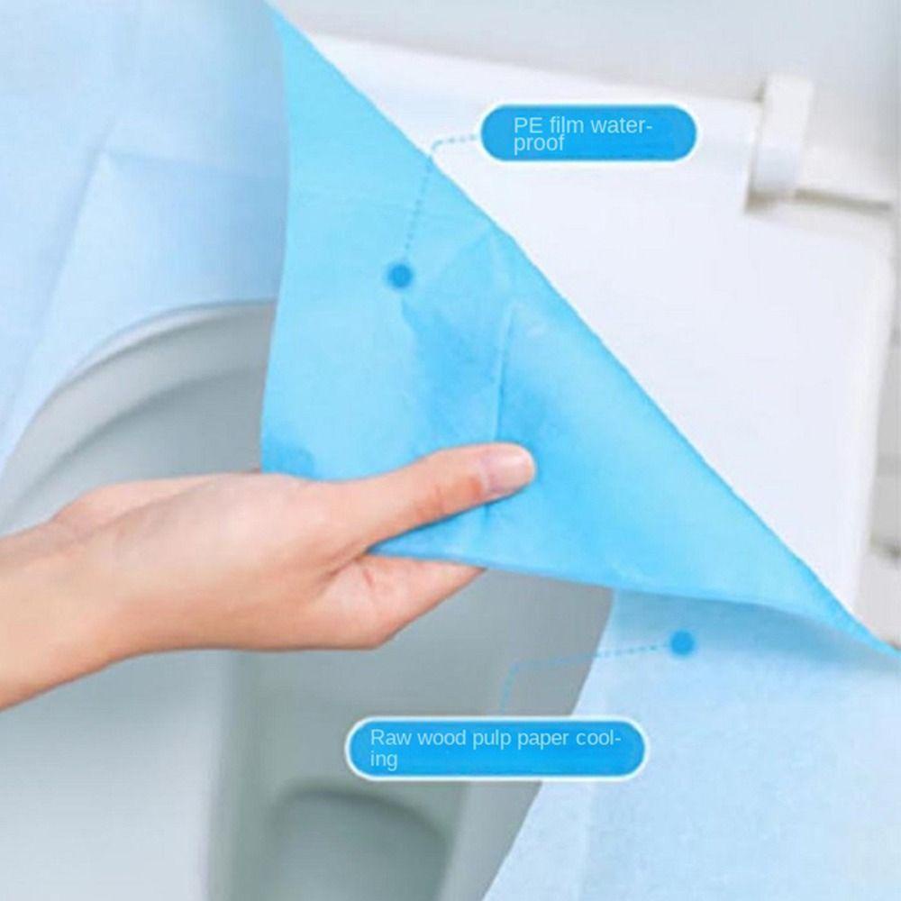 Solighter 30Sheets Disposable Toilet Seat Cover Camping Untuk Potty XL Travel Size Waterproof