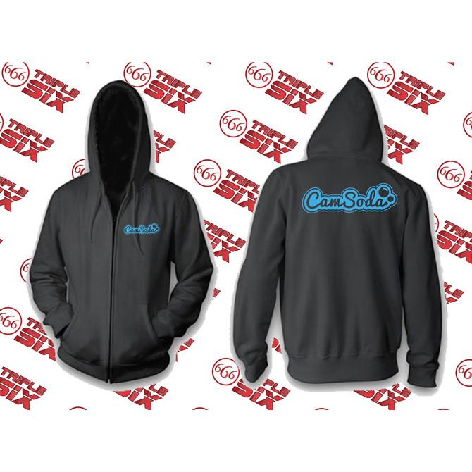 Jacket Camsoda Sweater Hoodie Pria Bahan Fleece Sablon Polyflex Zipper Resleting Depan