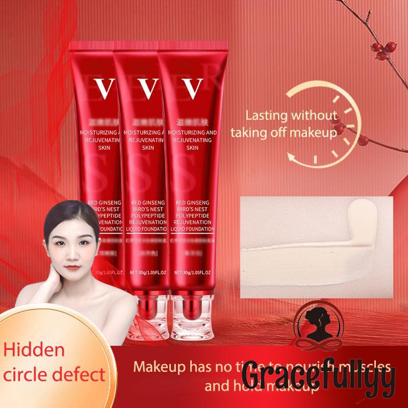 [COD]Kosmetik Viral Liquid Foundation Red Ginseng Moisturizing And Rejuvenating Skin-GY