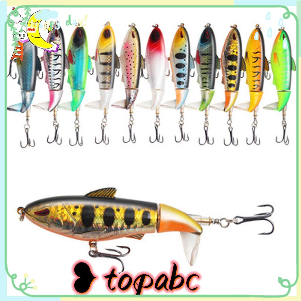 Top Fishing Lure Artificial Rotating Tail 2segment Topwater VMC Hooks