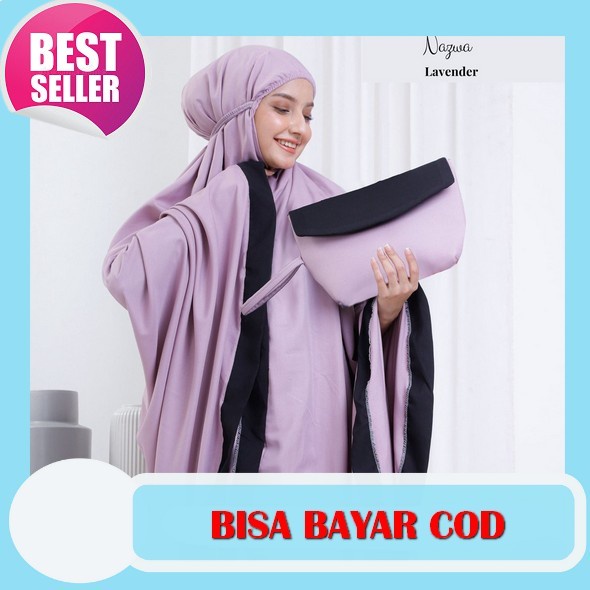 Mukena Dewasa Bahan Katun Paris, Mukena Adem, Mukena Warna Putih Polos, Mukena Kerancang Katun Paris