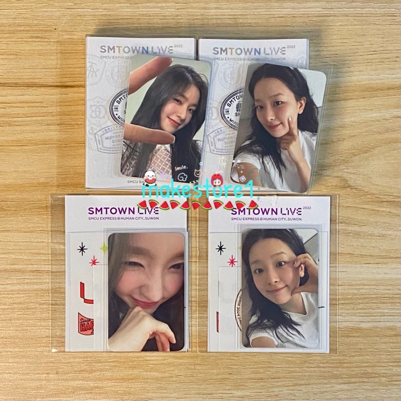 Red velvet irene seulgi md invitation badge ar tatto smcu photocard official