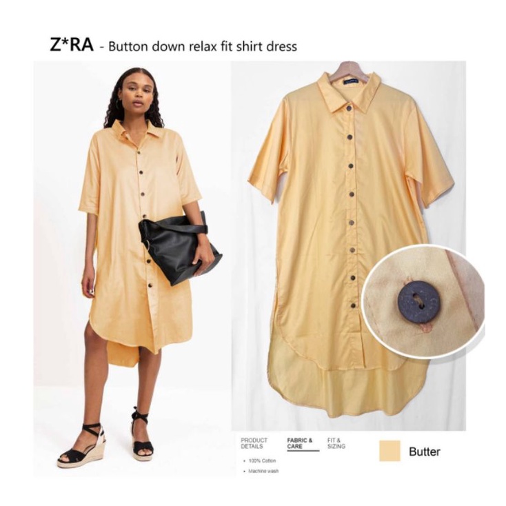 ZR button down relax fit dress