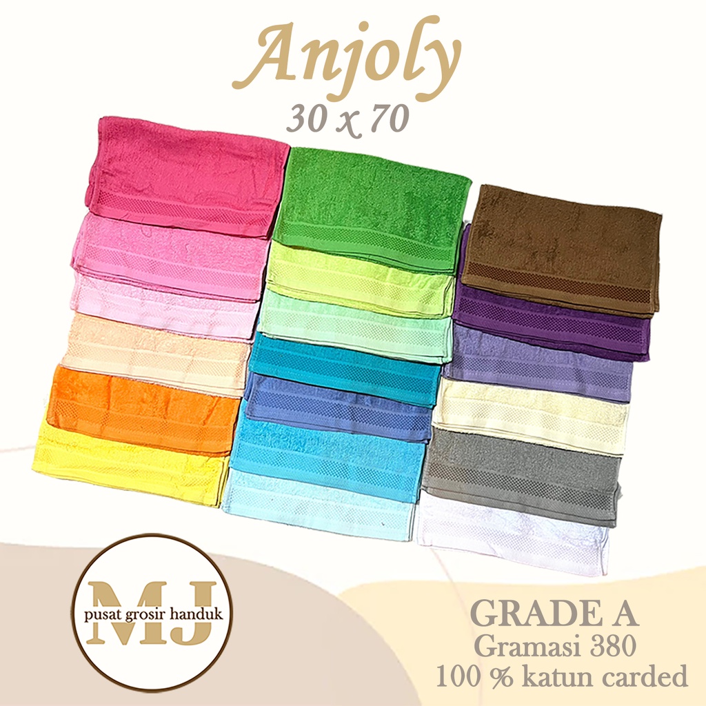 ( LUSINAN 12 PCS ) handuk anjoly 30x70 / handuk olahraga / handuk sport / handuk leher / souvenir ha