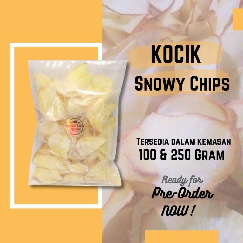 

KOCIK Snowy Chips [250gr] - Keripik Singkong renyah tanpa bahan pengawet rasa asin manis