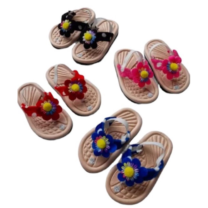 Sandal Baby Sandal Anak Perempuan Bunga Cantik Trandy Usia 1 - 2 Tahun