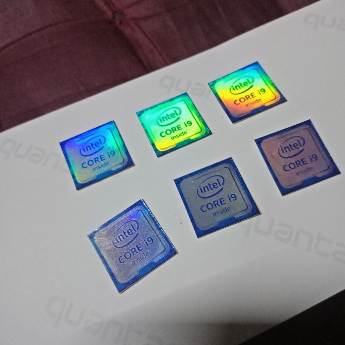 Produk Terbaru Stiker Laptop Intel Core I9 Regular Hologram 2022