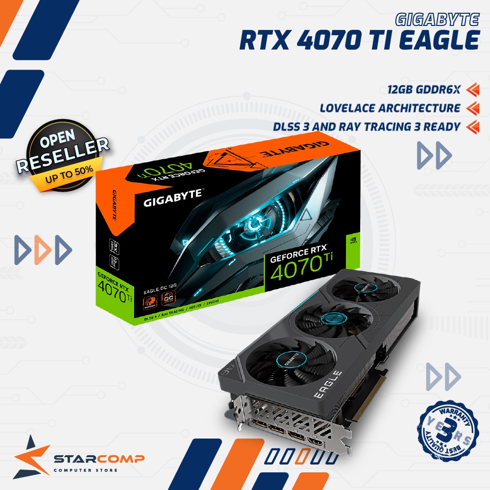 Gigabyte GeForce RTX 4070 Ti EAGLE OC 12GB VGA RTX4070TI GDDR6X