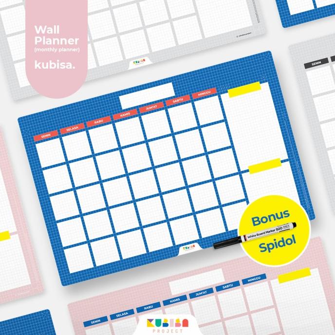 

Wall Planner / Monthly Planner A3+ (Bonus Spidol) | Kubisa Project