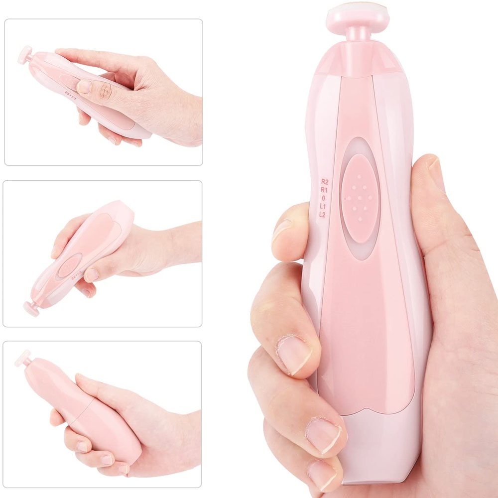 Baby Nail Trimmer Set Medicure Dan Pedicure SA2B Gunting Kuku Bayi Elektrik Dengan LED Untuk Bayi Anak Orang Dewasa  Dilengkapi Lampu dan 4 Kecepatan 2 Arah - RANDOM