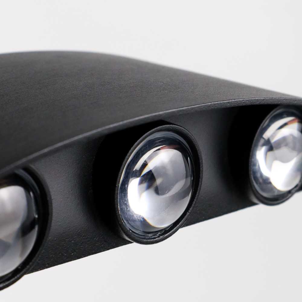 TaffLED Lampu Dinding Hias Outdoor Aluminium 6W 6 LED Warm White Lampu Kamar