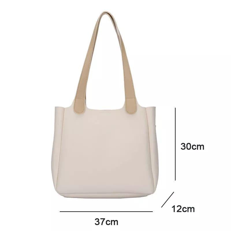 JENIA BAG - Tas Tote Bag Wanita Korea Style / Tas Bahu Wanita JENIA + Pouch