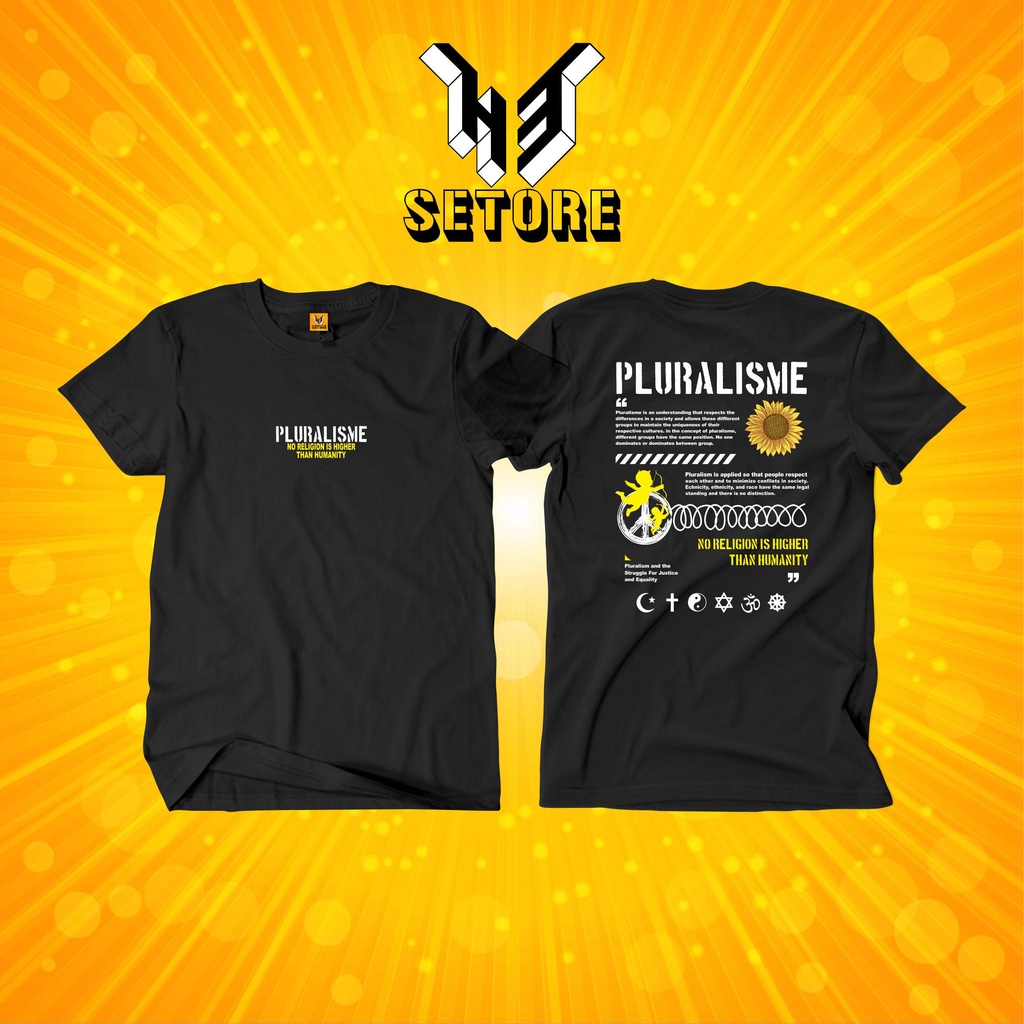 KAOS PLURALISME BAJU PLURALISME AGAMA SUN FLOWERS - H3