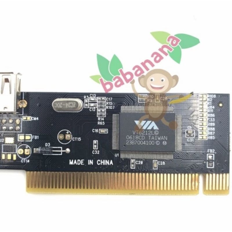 PCI card usb 2.0 4+1 slot extender hub port tambahan kartu extension