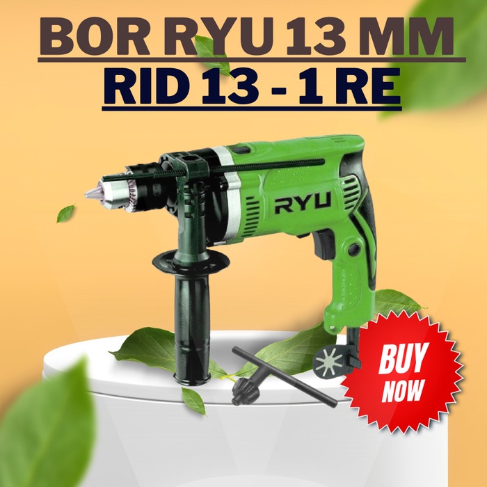 Mesin Bor Besi Beton 13 mm RYU RID 13-1 RE Impact Drill Variable Speed