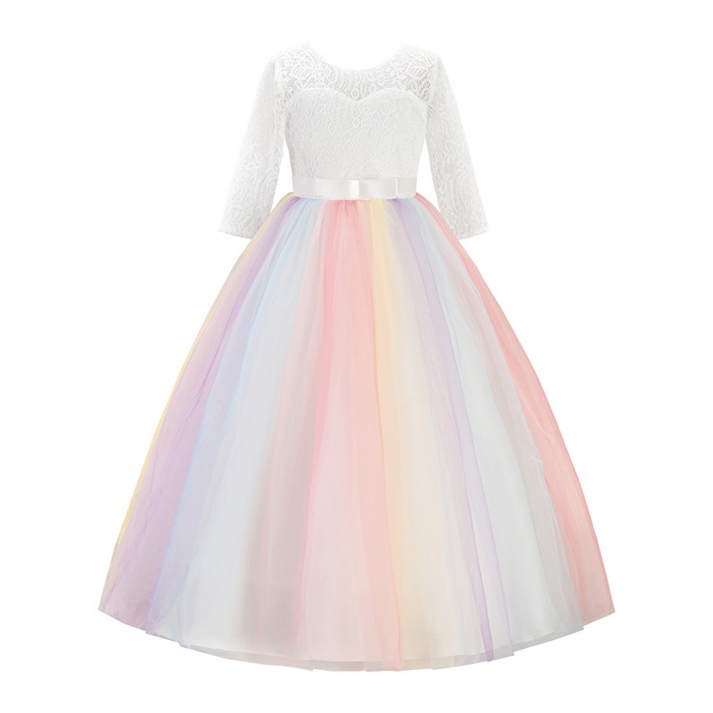 Unicorn Gaun Pesta Ulang Tahun Anak Lengan Panjang Long Dress Pesta Anak Perempuan