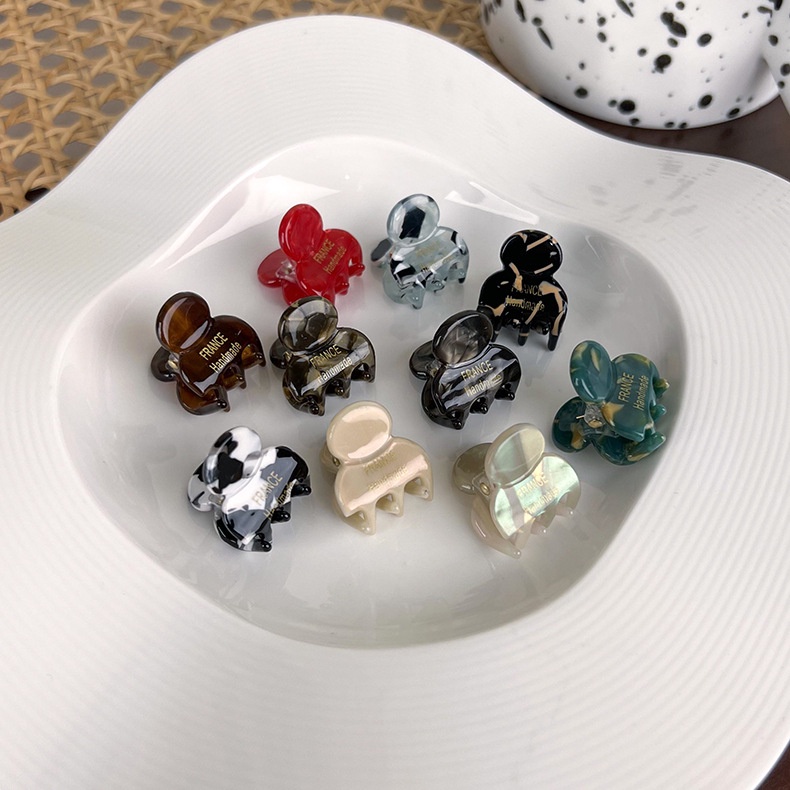 JEPIT PREMIUM PONI FRANCE GLOSSY MINI MOTIF LEOPARD MARBEL JEPITAN KECIL SMALL RAMBUT KOREA FRENCH RETRO VINTAGE PATTERNED AKSESORIS ANAK MARBLE