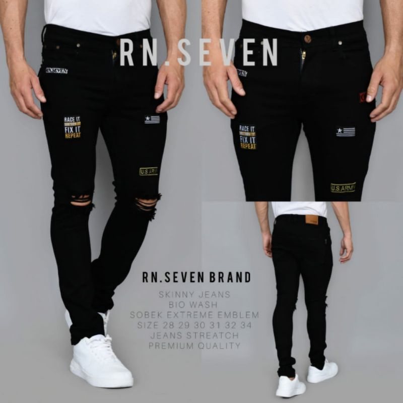 CELANA JEANS PRIA SLIMFIT RIPPED SOFTJEANS PREMIUM