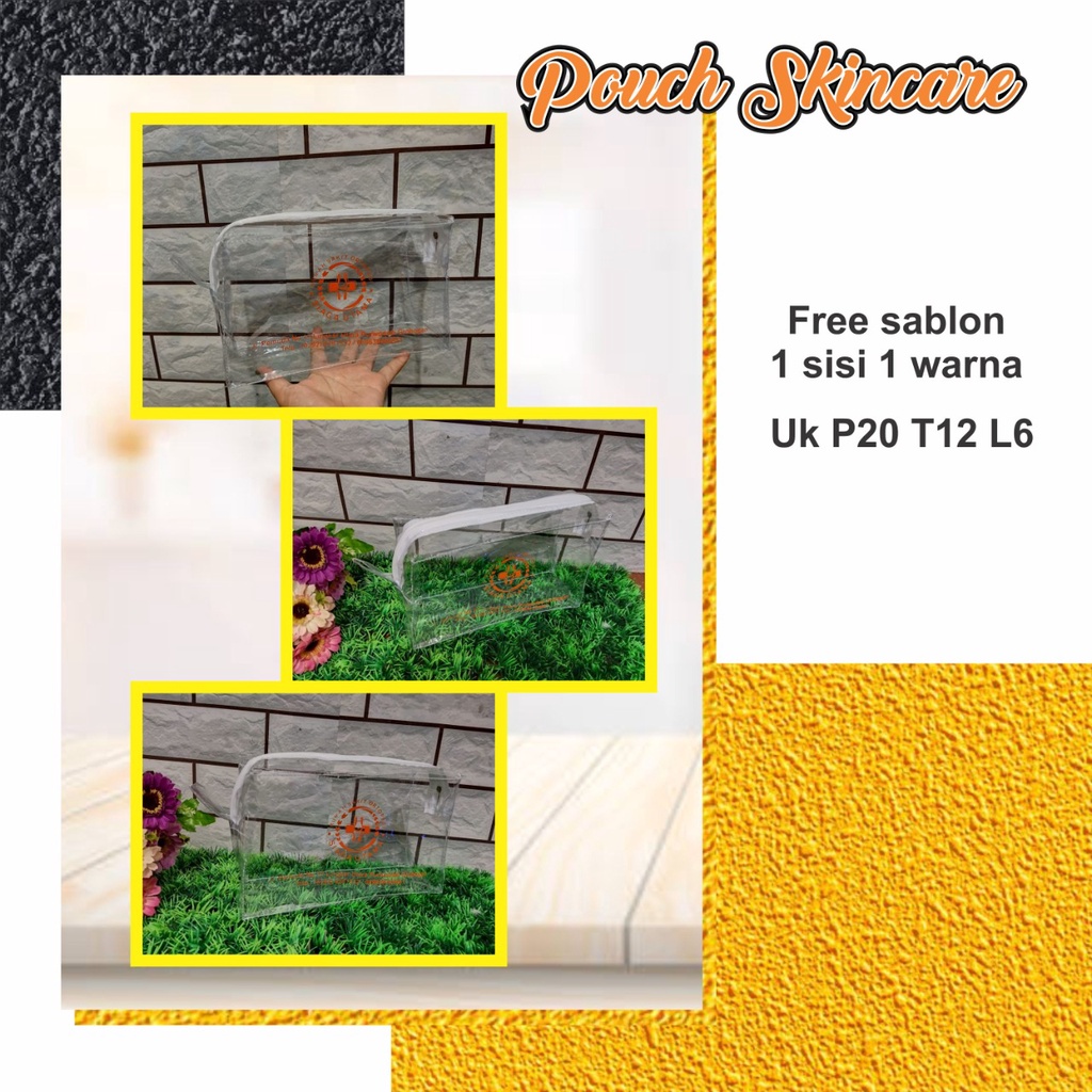DOMPET TRANSPARAN  SOUVENIR RUMAH SAKIT/POUCH SOUVENIR SKIN CARE HARGA PROMO